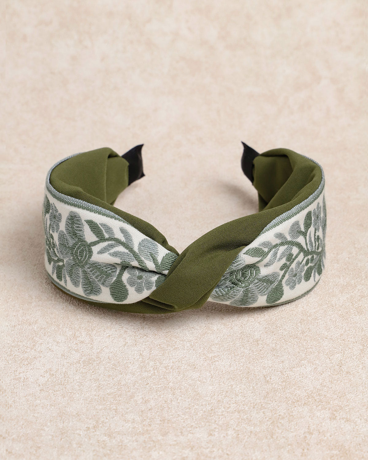 Green Women Floral Headband