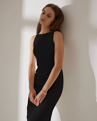 The Azure Water-Ripple Cami Dress