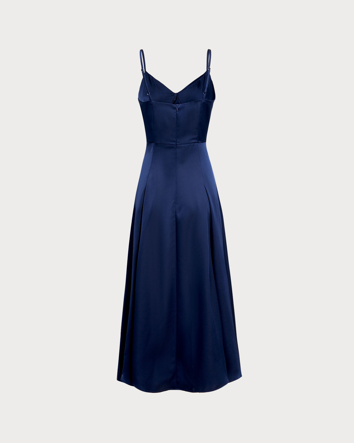 Navy A-Line Slip Maxi Dress