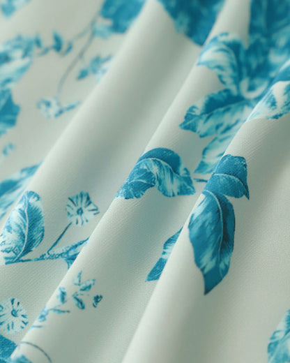 Blue Floral Pocket Shorts