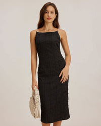 The Azure Water-Ripple Cami Dress