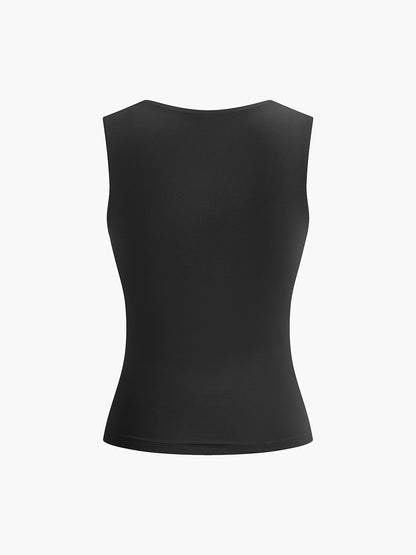 Casual Plain Strappy Top