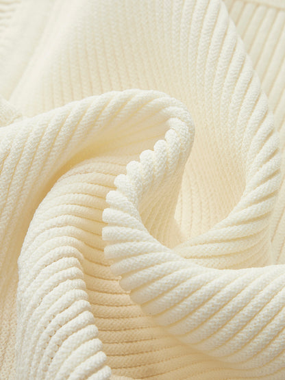 Ribbed Knit Ruffle Top