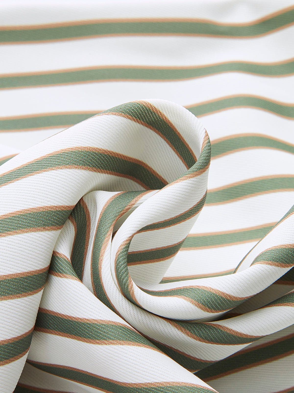 Striped Metal Round-Neck Shirt With Belt