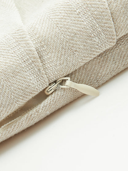 Linen Blend Cropped Blouse with Cross Wrap Detail