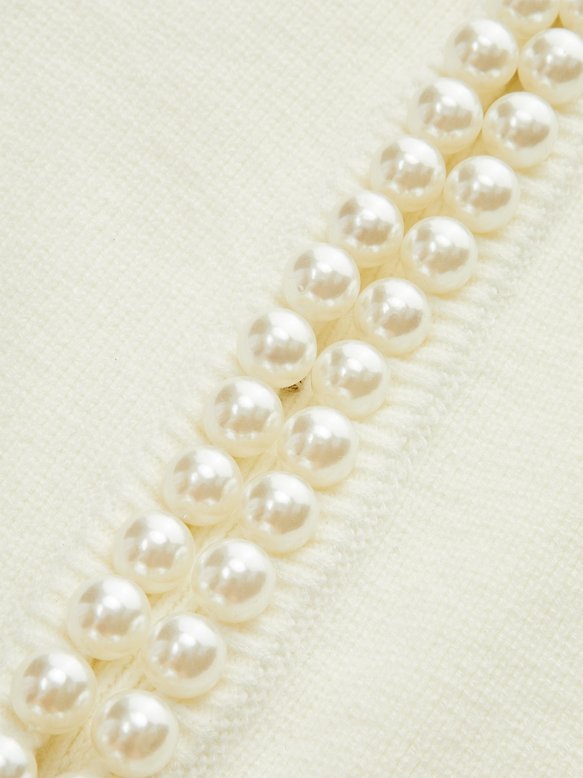 Pearl Decor Cap Sleeve Cardigan