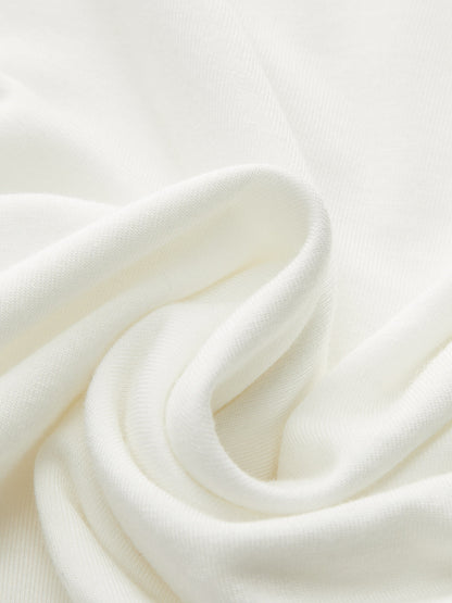 Semi-Sheer Ruched Waist Long-Sleeve Top