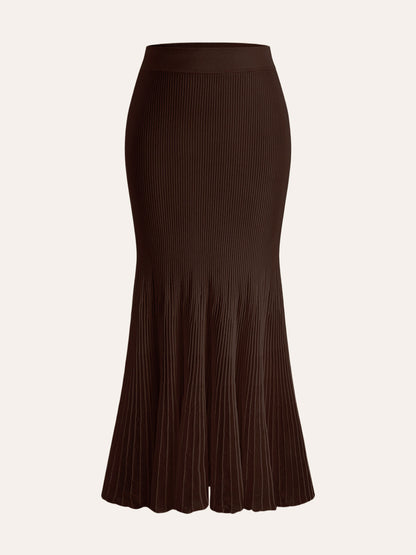 Mesh Panel Pleated Skirt