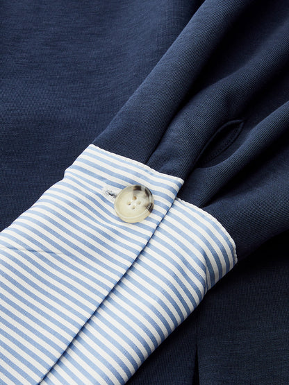 Round Neck Balloon Sleeve Peplum Sweatshirt