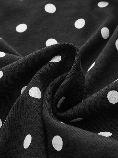 Polka Dot Cotton Blend Sleeveless Top