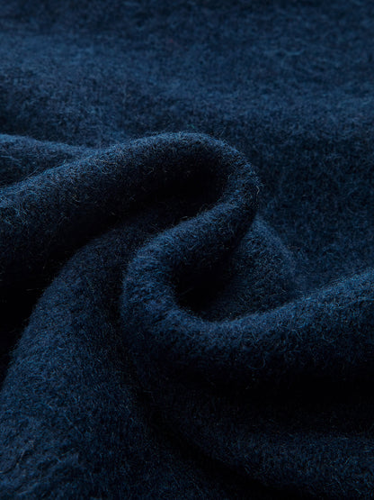 Color Block Button Slim Wool Blend Cardigan