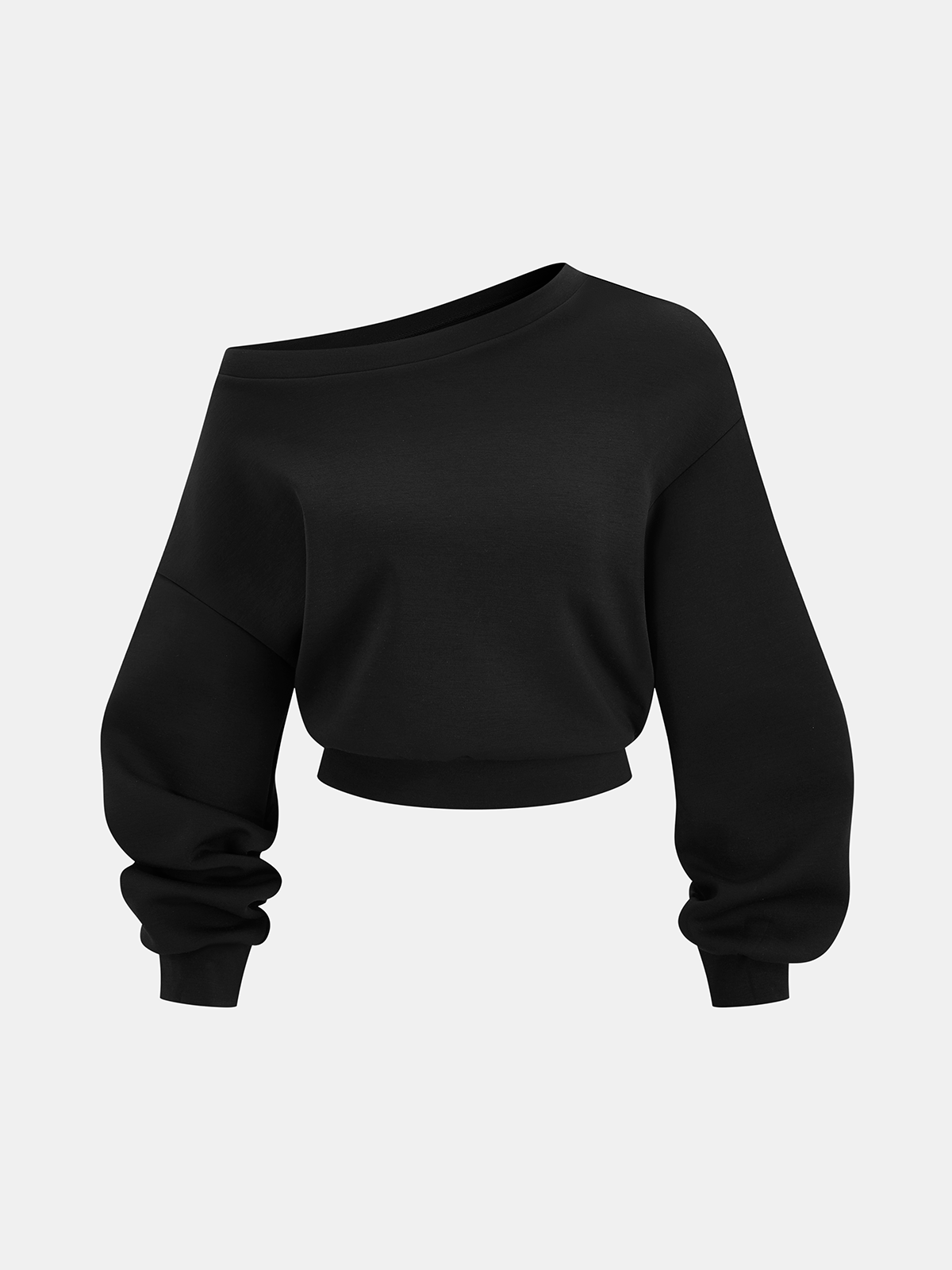 Off-Shoulder Sweatshirt & Drawstring Pants Set