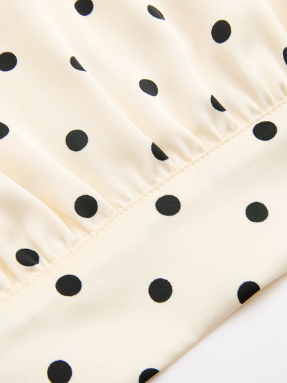 Polka Dot Sleeveless Top & Maxi Skirt Set