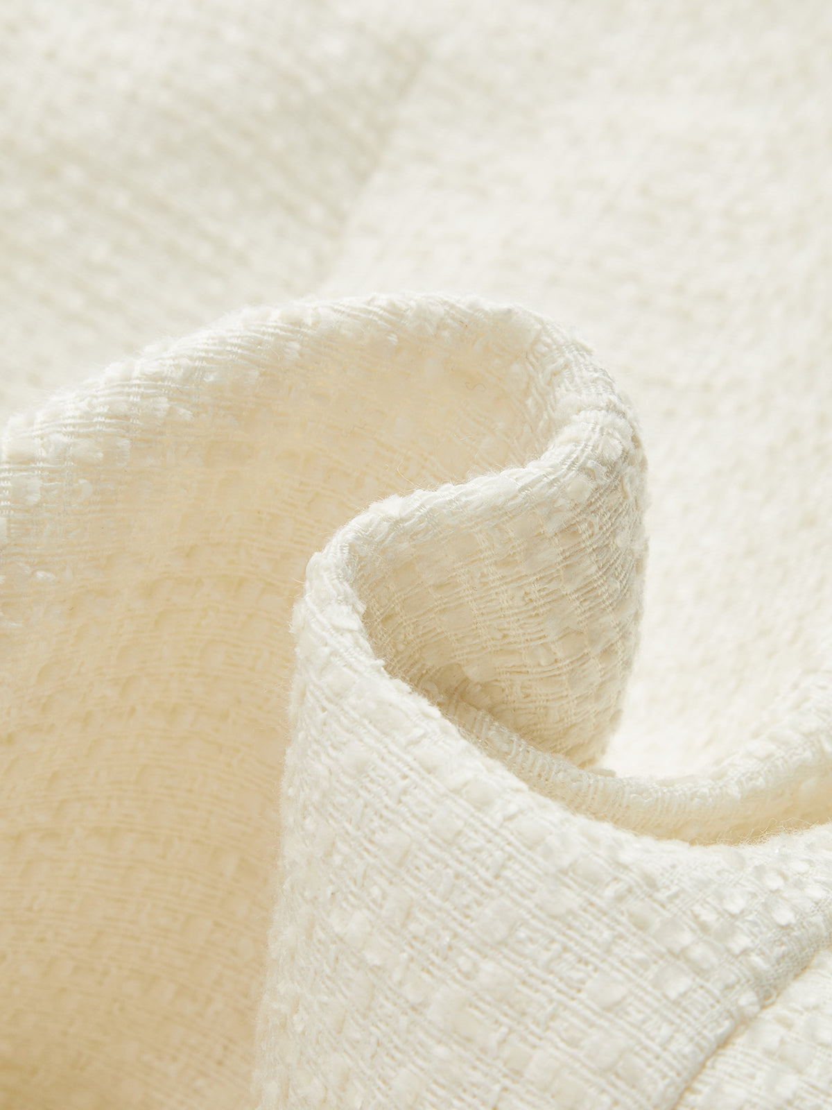 Metal Button Tweed Vest & Shorts Set