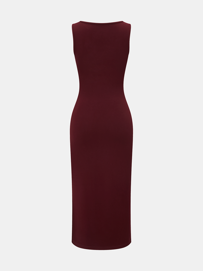 Cut-Out Cropped Sweatshirt & Bodycon Dress Set