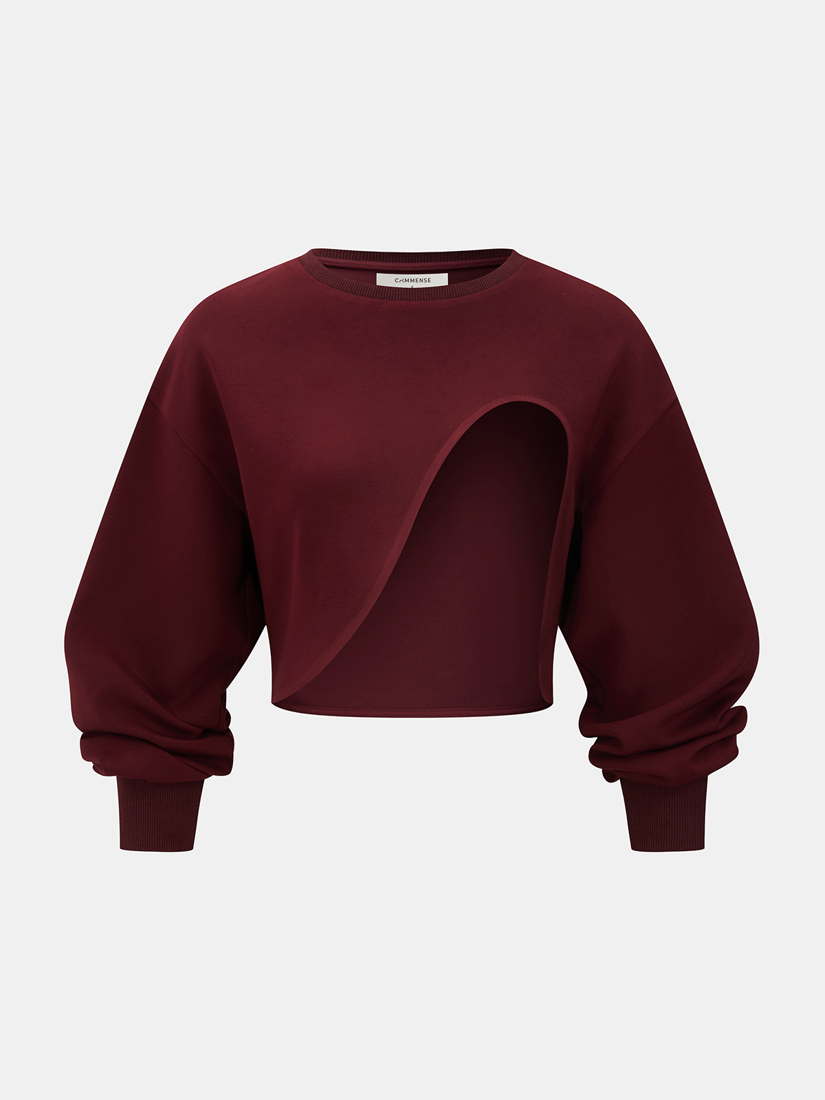 Cut-Out Cropped Sweatshirt & Bodycon Dress Set