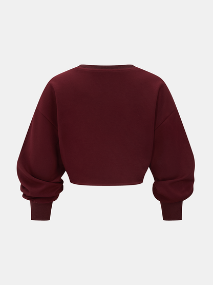 Cut-Out Cropped Sweatshirt & Bodycon Dress Set