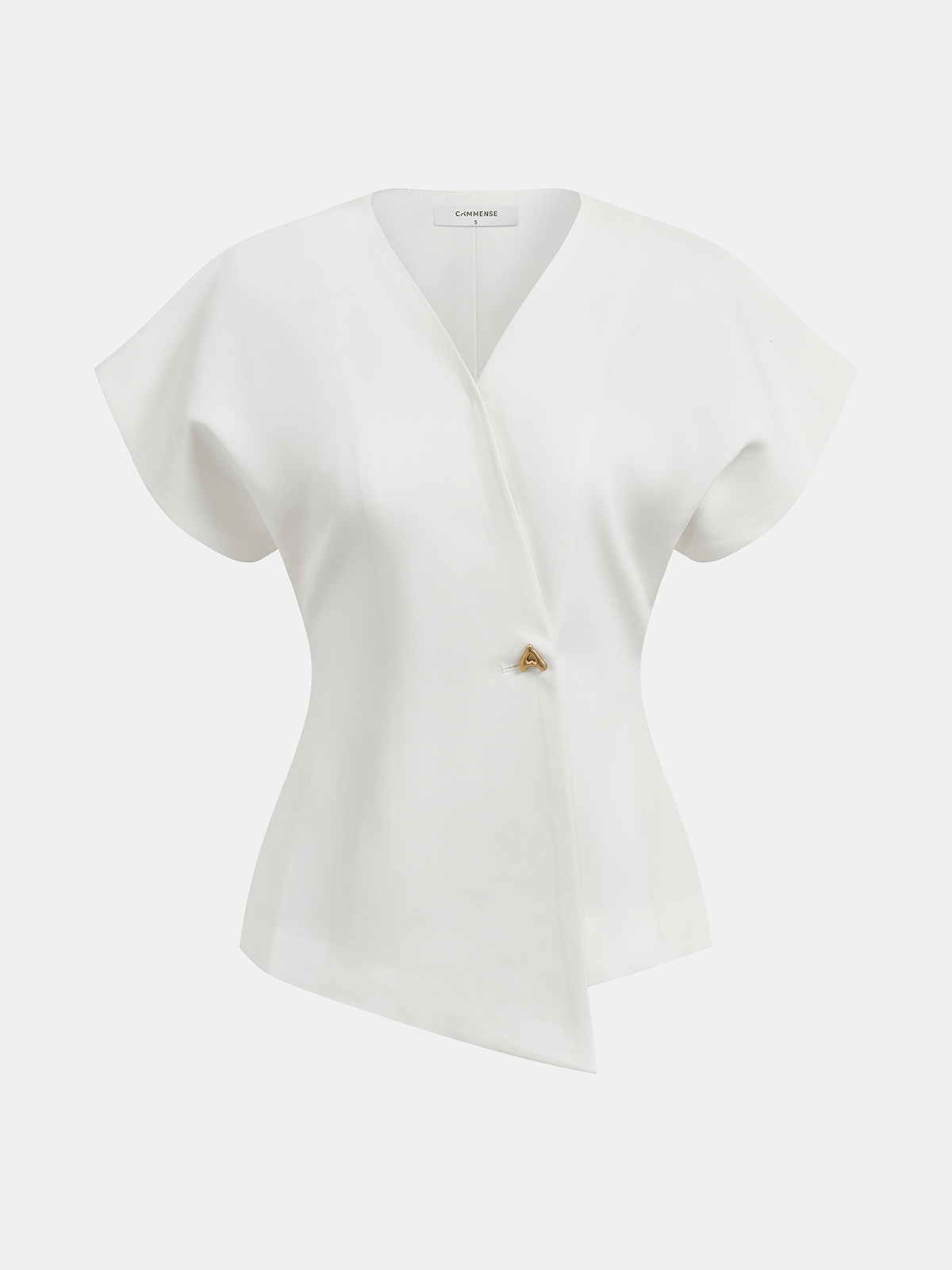 Trendy V-Neck Button Down Blouse