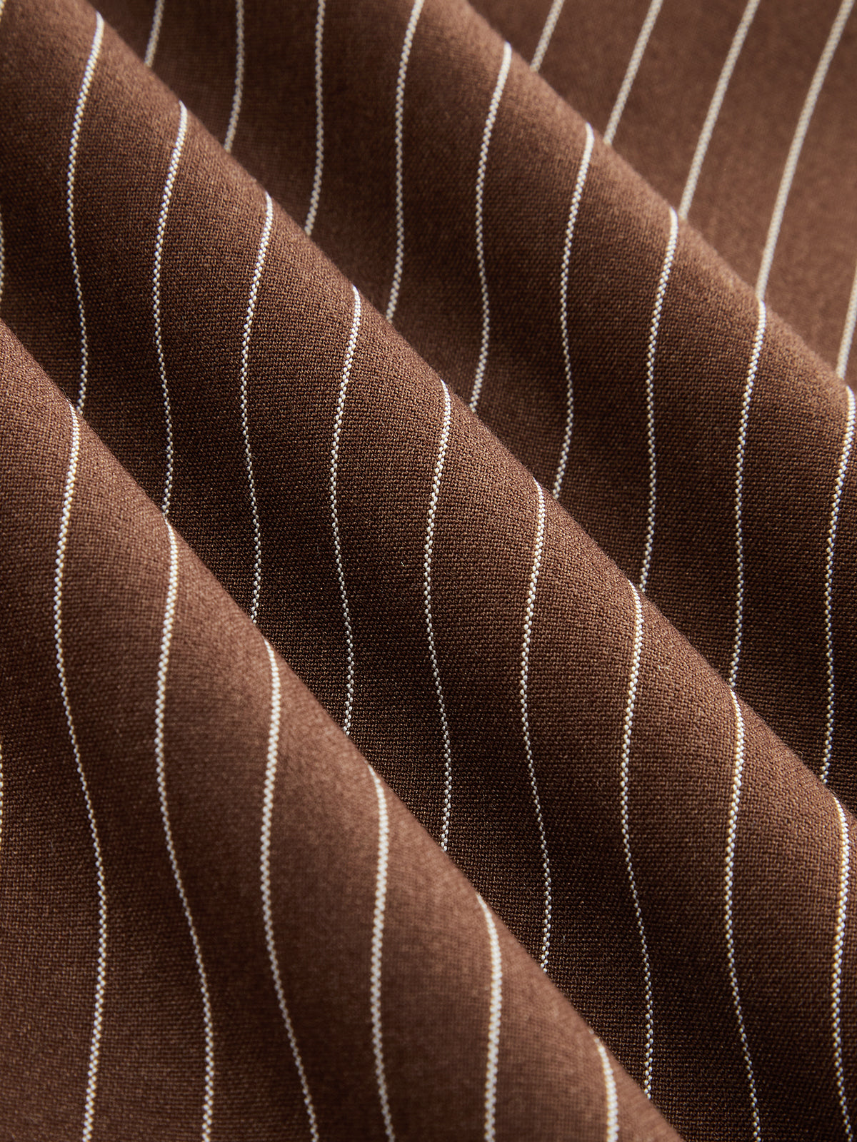 Pinstripe Sleeveless Top and Pants Set with Belt