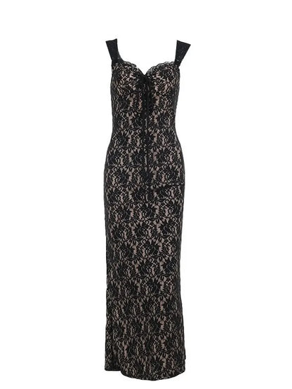 Ele Long Lace Bodycon Dr Women's High
