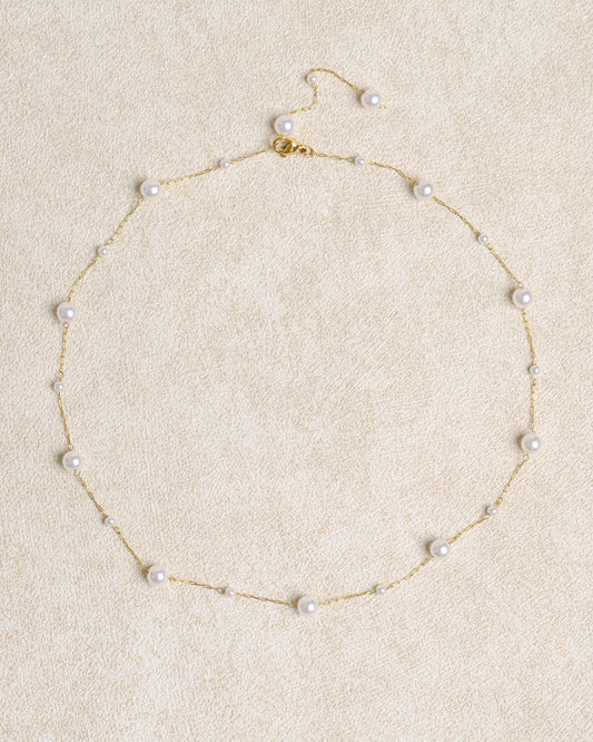 White Pearl Alloy Necklace
