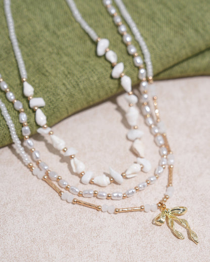 Pearl Beaded Clavicle Necklace