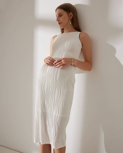 The Azure Water-Ripple Cami Dress