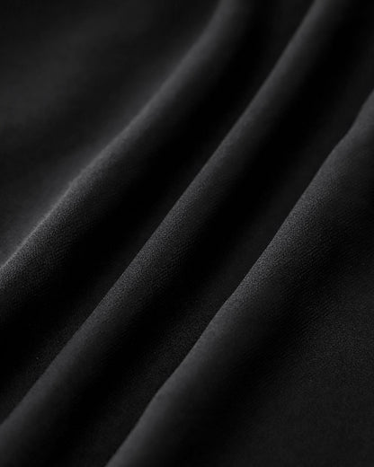 Black Sweetheart Neck Chiffon Maxi Dress