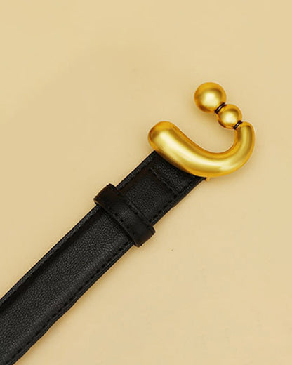 Women's Black Buckle Belt