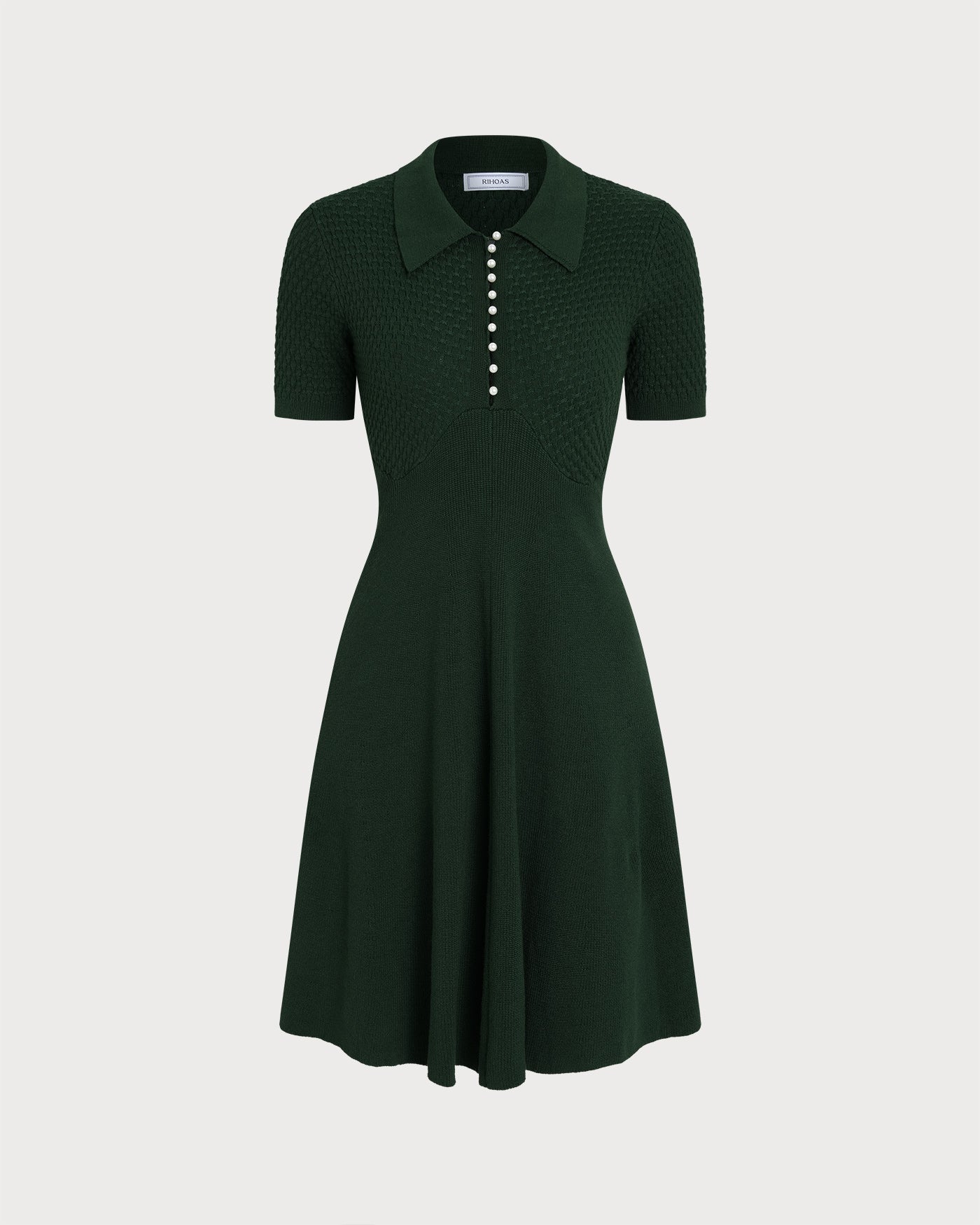 Green Collar Sweater Dress