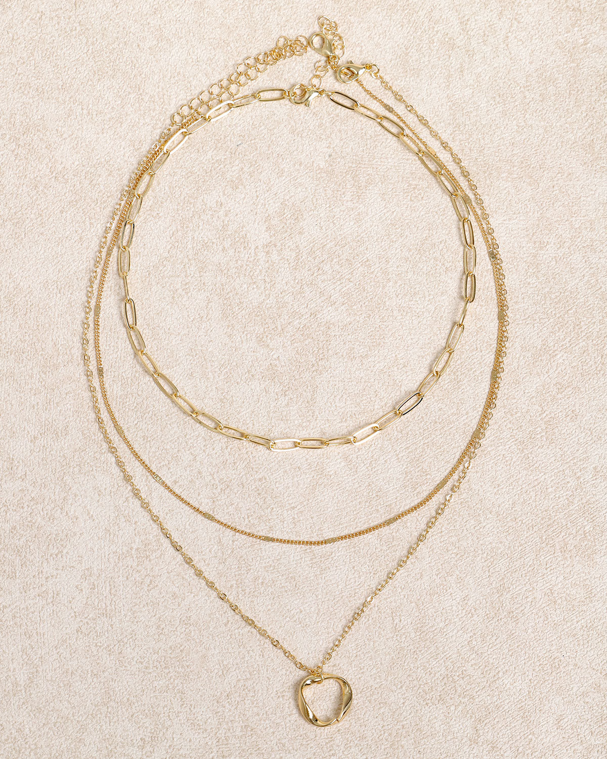 Gold Three-Layer Necklace