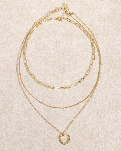 Gold Three-Layer Necklace