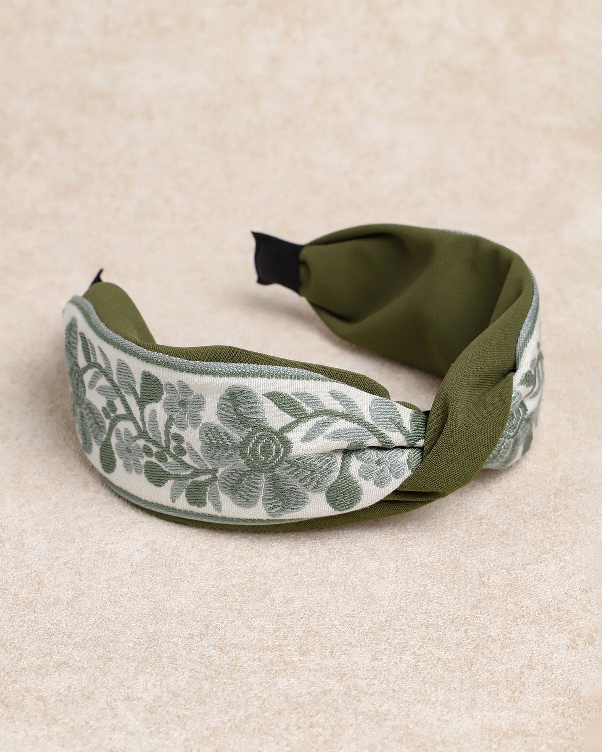 Green Women Floral Headband