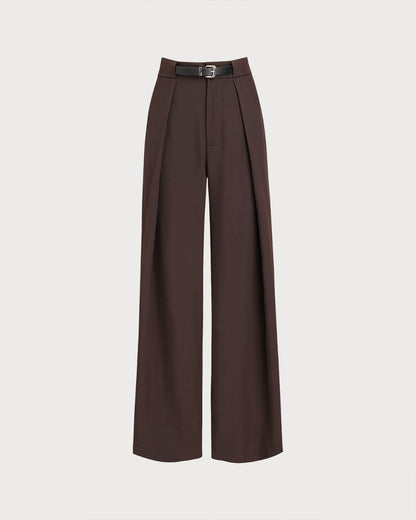 Coffee Natural Waisted Pocket Casual Pants
