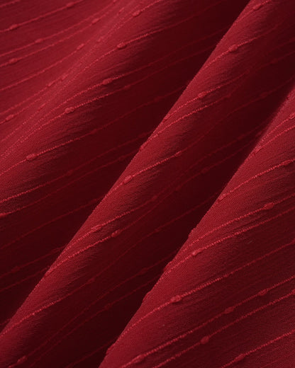 Red Sweetheart Neck Jacquard Maxi Dress