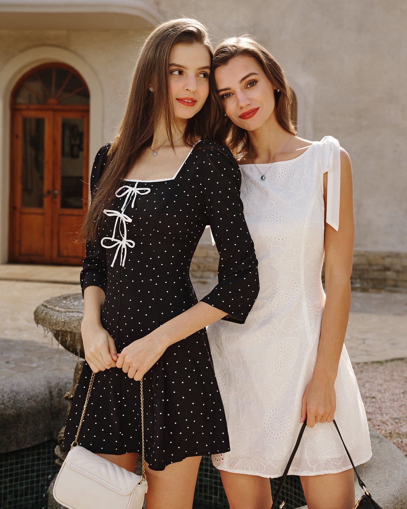 White Floral Textured Mini Dress