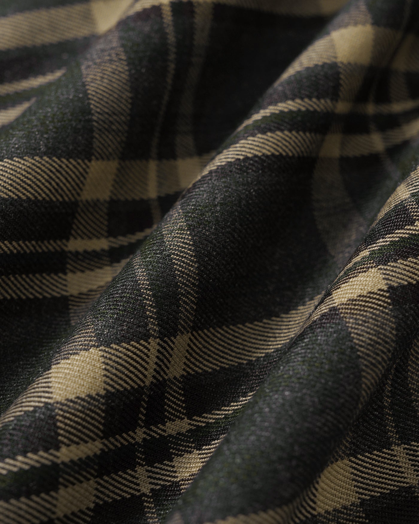 Brown Plaid A-Line Midi Skirt