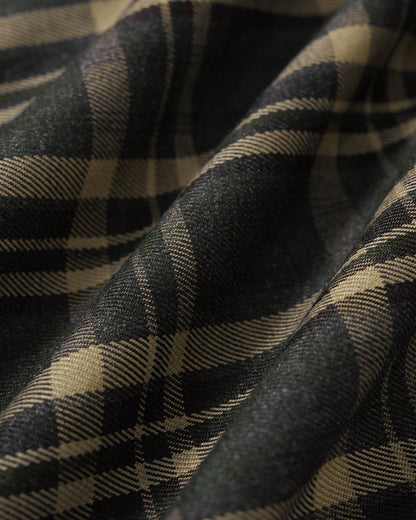 Brown Plaid A-Line Midi Skirt